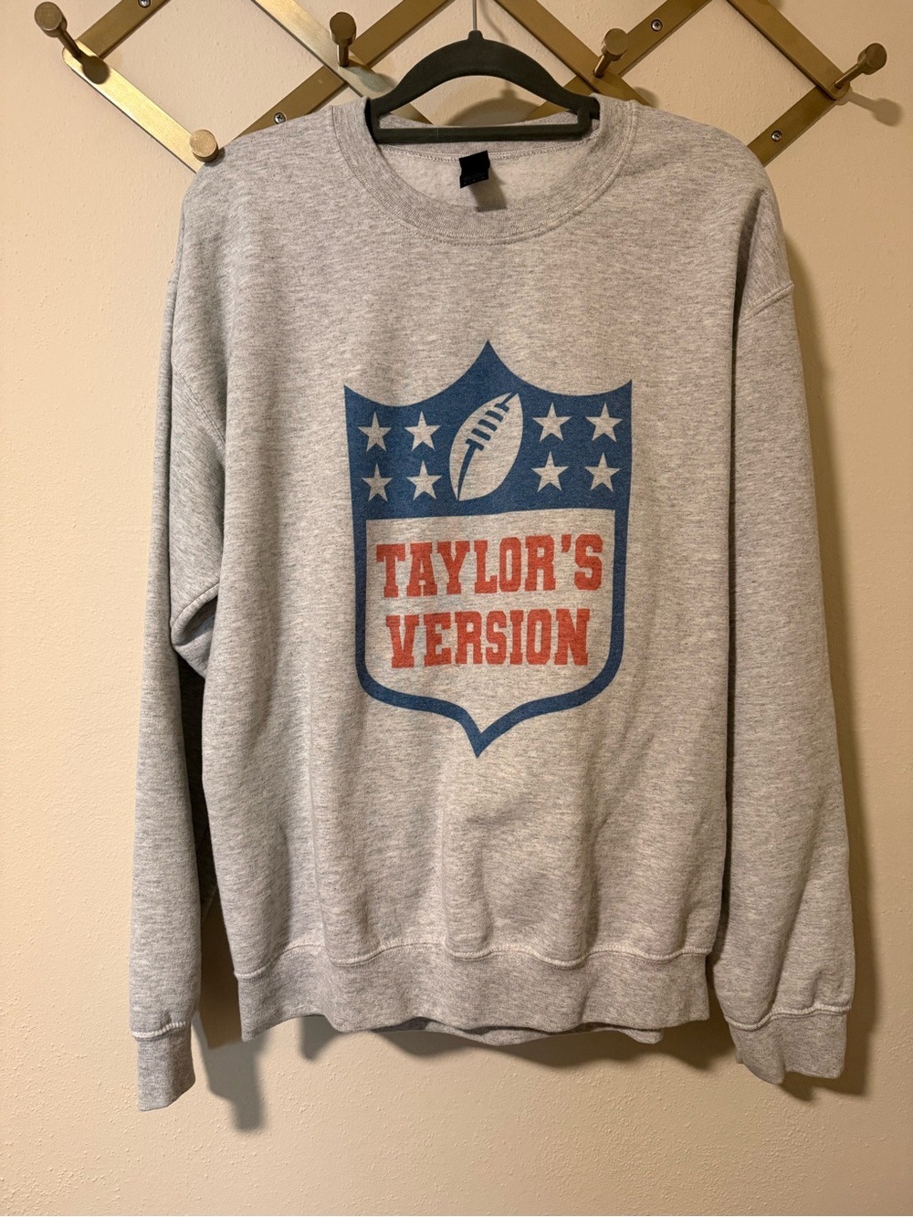 Grey 'Taylor's Version' Football Sweatshirt | Medium | Like New